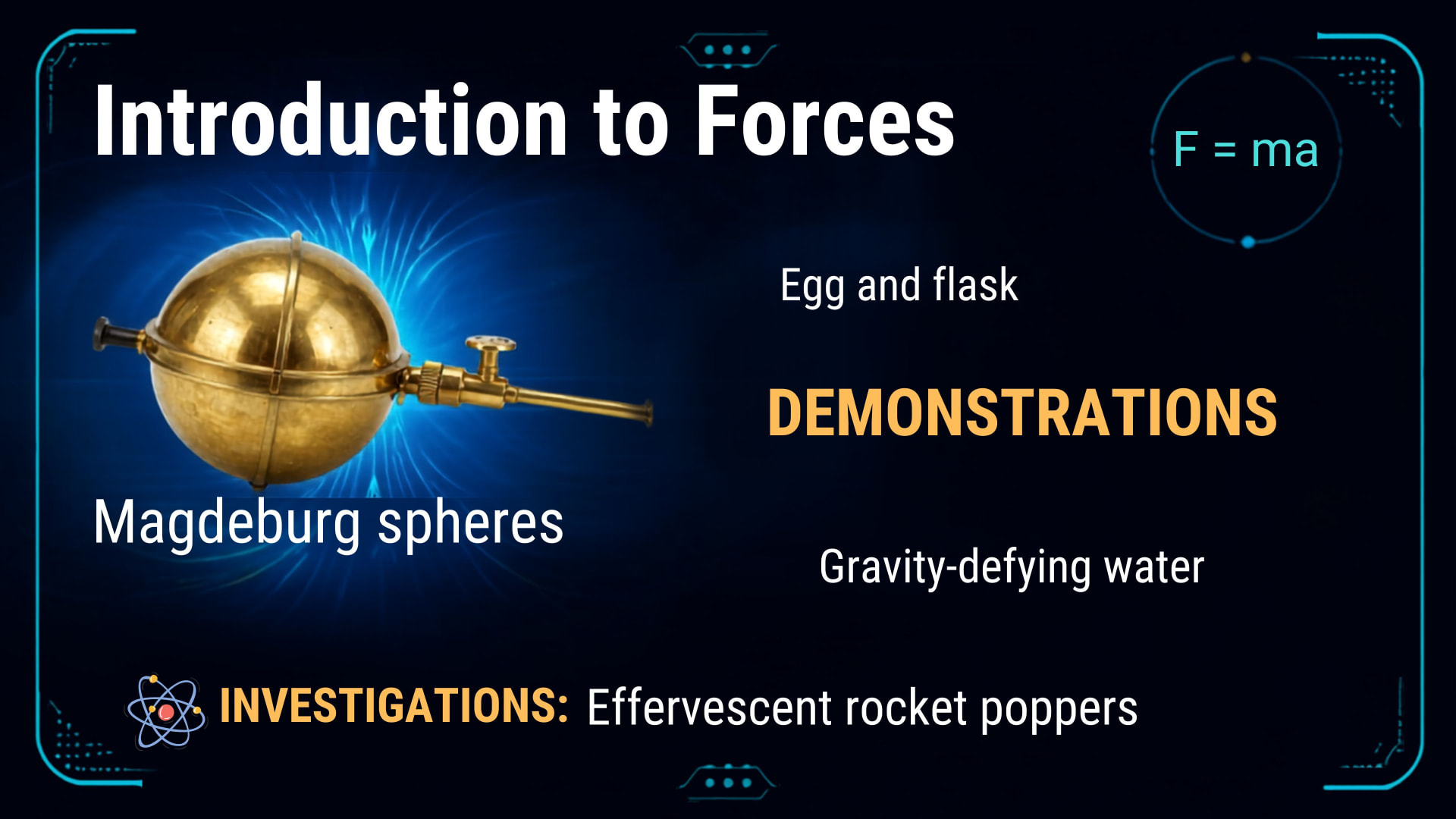 Forces lesson 1: Introduction to Forces and atmospheric pressure
